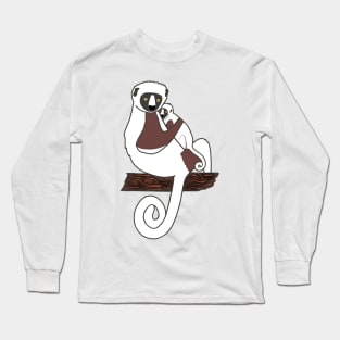 Gisela and Baby Furia - Coquerel's Sifaka Long Sleeve T-Shirt